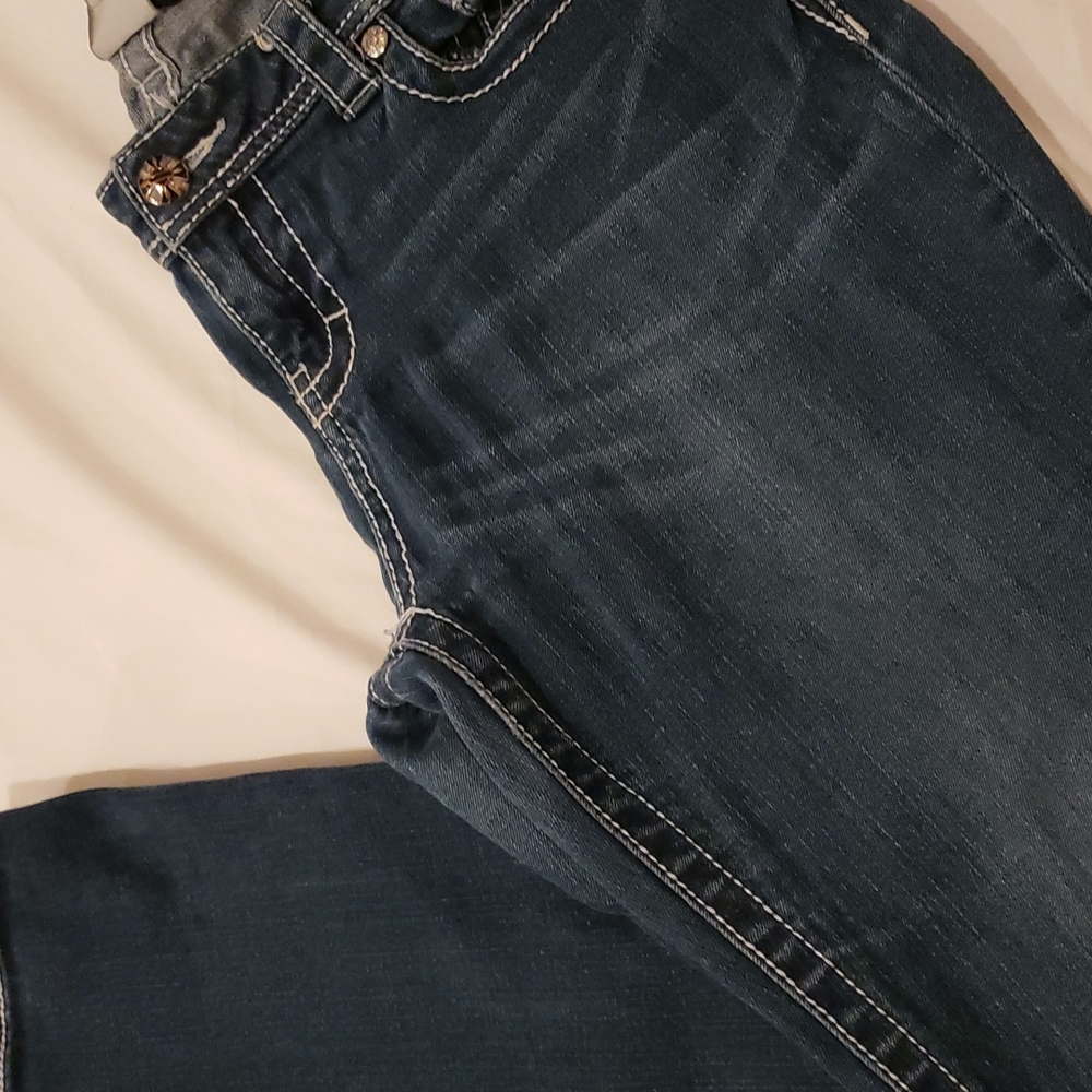 Harley-Davidson Blue Straight Leg Mid Waisted Jeans Size 12 - Picture 7 of 10
